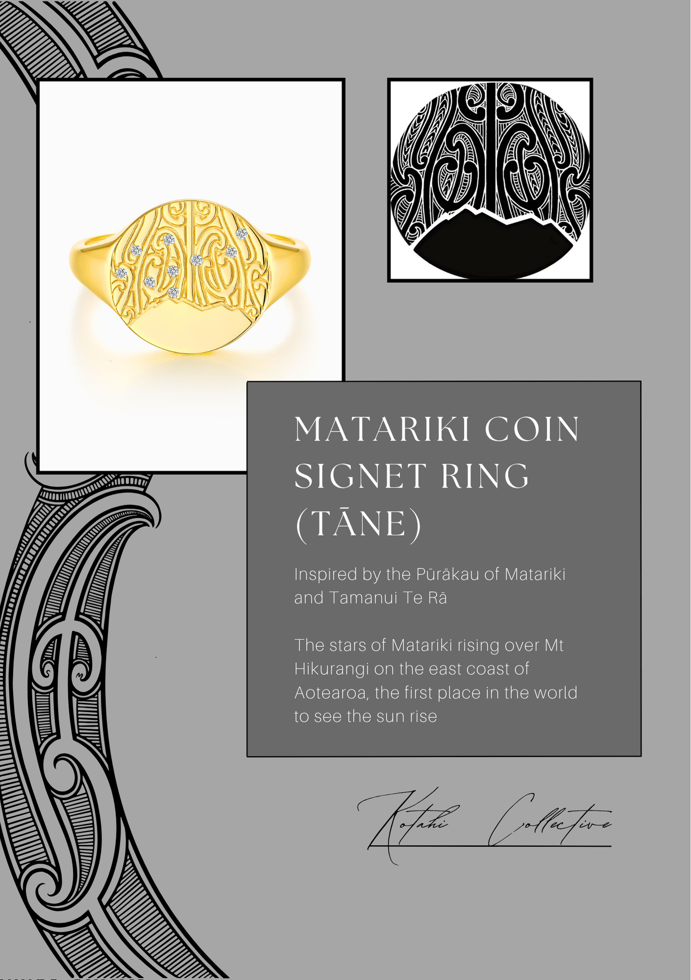 *Preorder* Matariki Coin Signet Ring