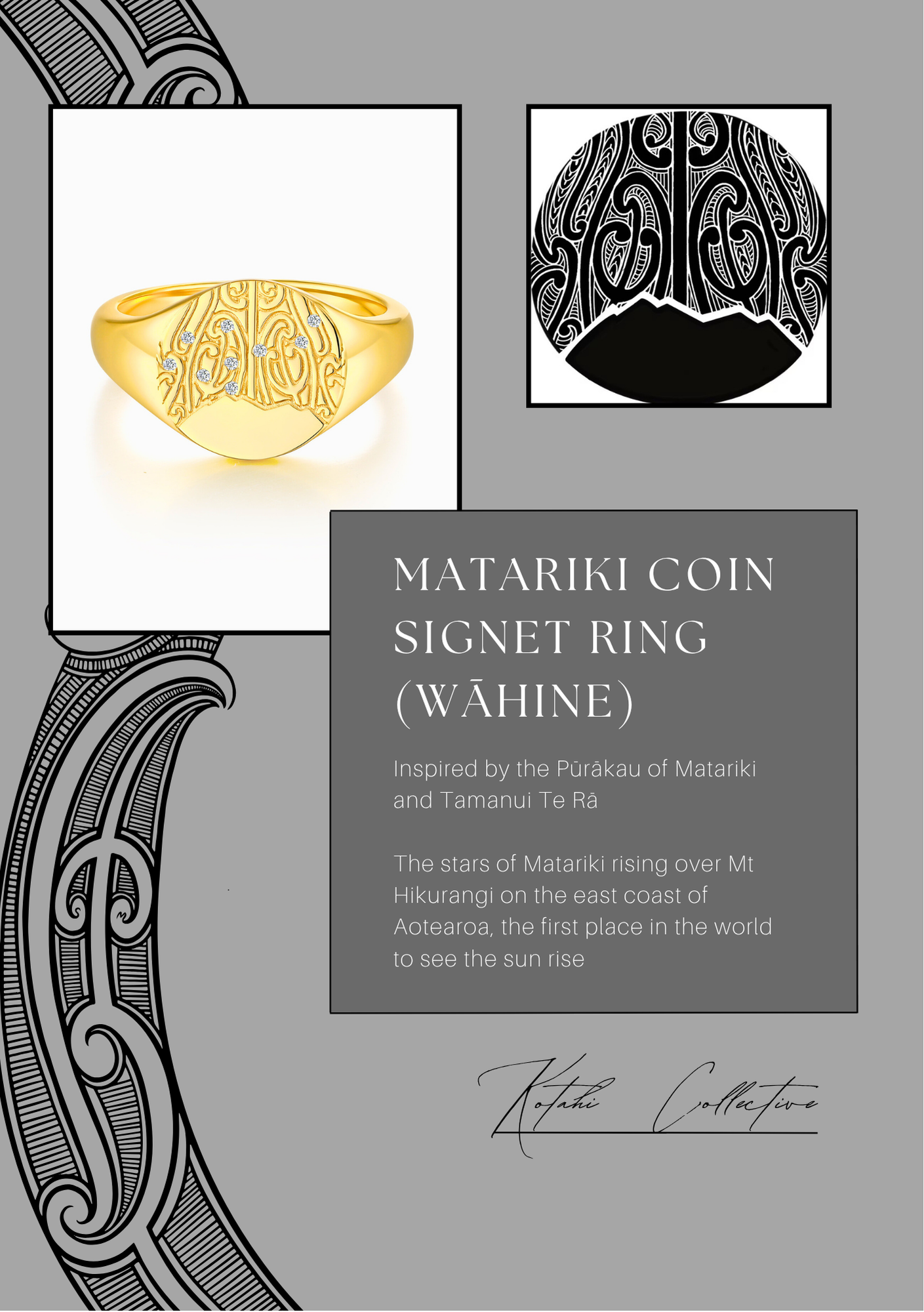 *Preorder* Matariki Coin Signet Ring