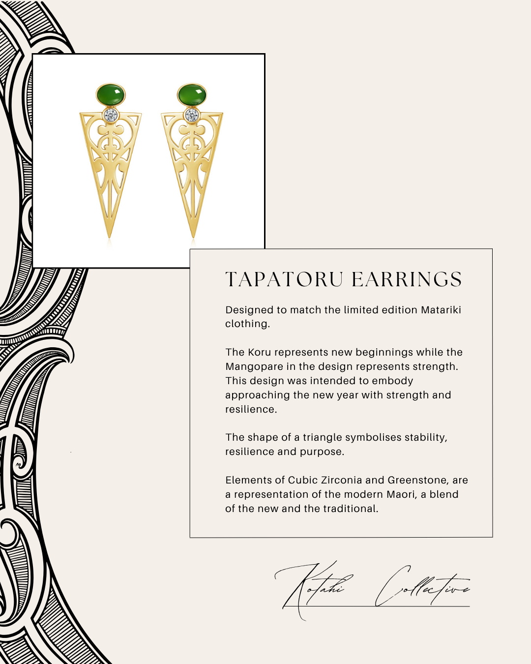 Tapatoru Earrings - The Matariki Collection